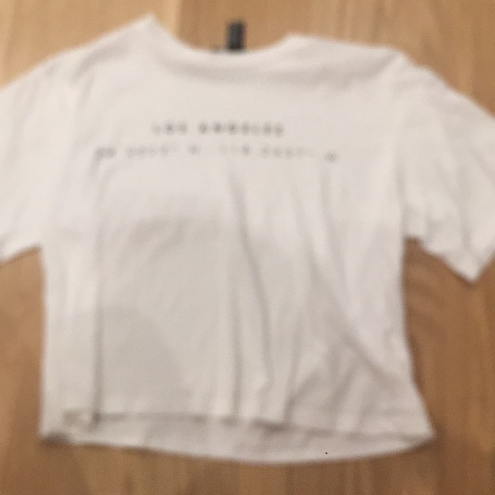 White Forever 21 LA coordinates tee